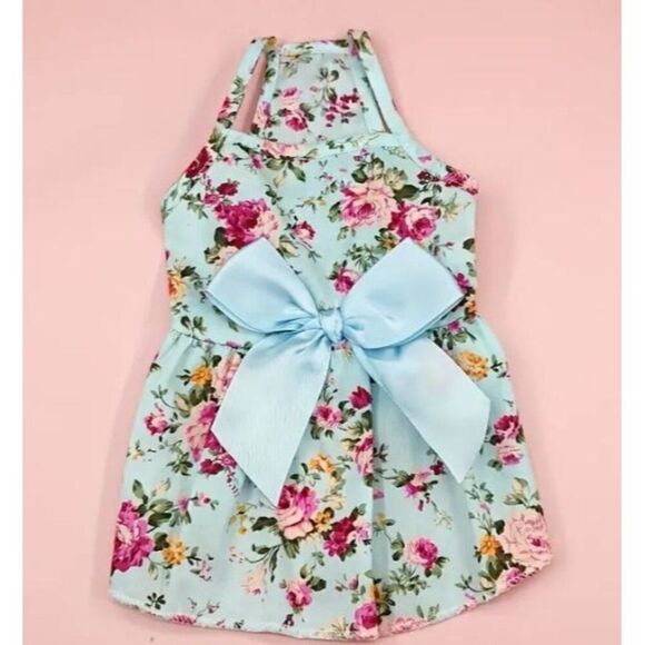 Floral Dress Dog Pet Cat NWOT Medium - Picture 1 of 3